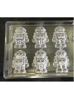 Molde Para Chocolate Robots Policarbonato 10 Cavidades