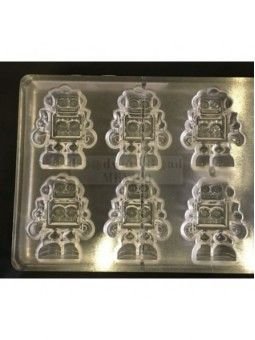 Molde Para Chocolate Robots Policarbonato 10 Cavidades