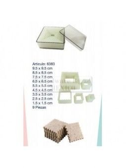 2050 Juego Cortador Nylon Cuadrado Resiste 220°C