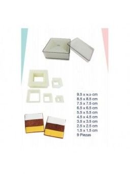 2051 Juego Cortador Nylon Cuadrado Liso Resiste 220°C