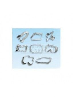 Cortadores De Galleta Transportes 8 Pzs Acero Inox.