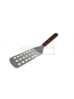 Espátula Angular Perforada Mango Madera 35Cm