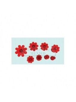 Cortador Fondant Flor Estrella 8 Pzs Ø5.5 a 1.5cm