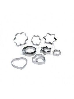 Juego De Cortadores De Galleta 12 Pzs Diametro 4 A 7 Cm Ainox