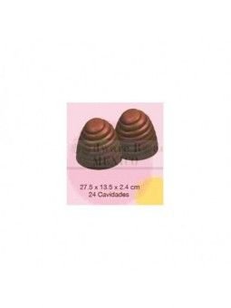Molde Para Chocolate Policarbonato Panal 24 Cav 27X13 Cm