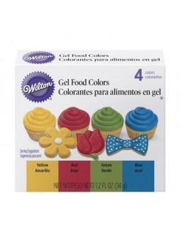 4 Colores En Gel Primarios Wilton