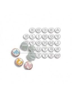 Juego Cortadores  Eyector Para Fondant  Abecedario Mayusculas 26Pz