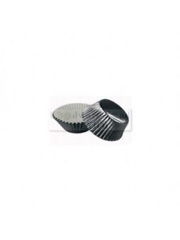 Capacillo Negro Metálico Para Trufa Mediana 50 Pz Ø Base: 3.5cm