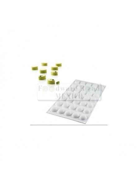 Molde De Silicón Blanco Micro Oval 35 Cavidades