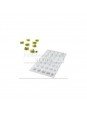 Molde De Silicón Blanco Micro Oval 35 Cavidades