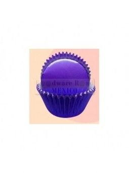 Capacillo Chico Metalico Morado 50 Pz