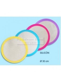 Tapete De Silicón Redondo Contorno Color Ø30Cm