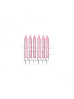 Vela Decor Rosa Feliz Cumpleaños Con Placa 13Pz