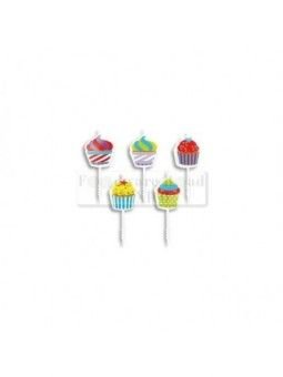 Vela Palillo Cupcakes 5 Pz