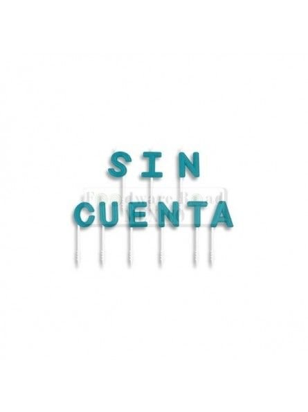 Vela Palillo Sin Cuenta Azul 9 Pz