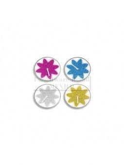 Vela Flores Glitter 4 Pz