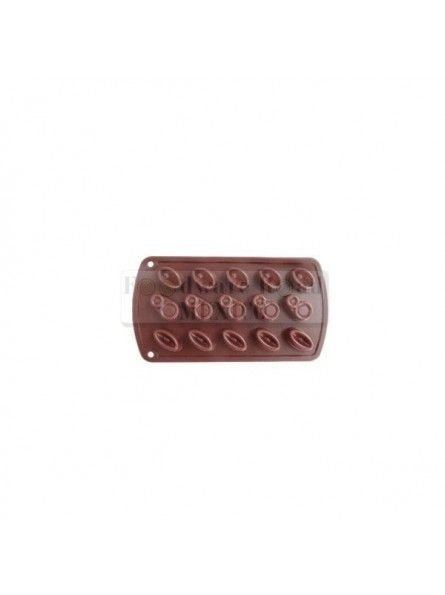 Molde De Silicón Para Chocolate Vais 15 Cav 22X12X1.5 Cm