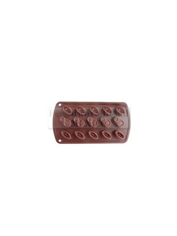 Molde De Silicón Para Chocolate Vais 15 Cav 22X12X1.5 Cm