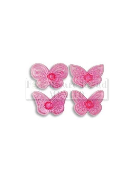 Cortador Fondant Molde Marcador Mariposas 4 Pz