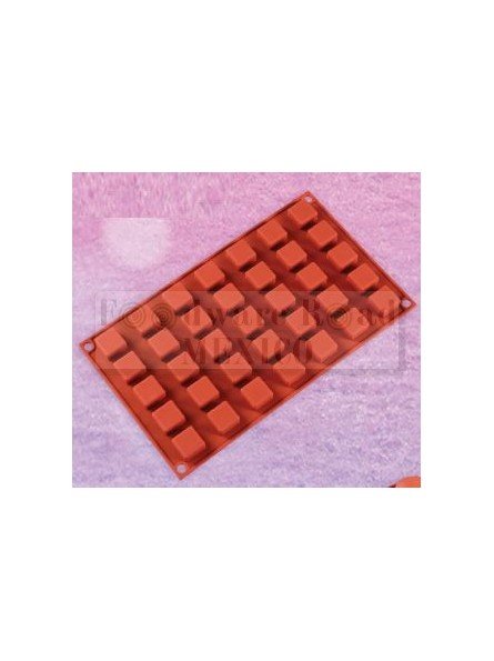 Molde De Silicón Cuadrados 35 Cavidades 2.1x2.1x1.3cm