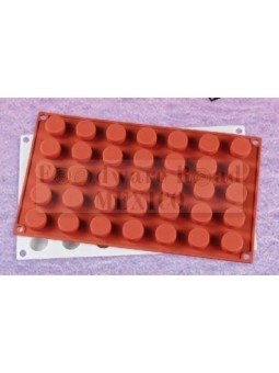 Molde De Silicón Mini Círculos 35 Cavidades Ø2.4x1.2cm