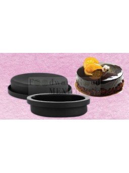 Molde De Silicón Para Pastel Black Redondo Ladeado Ø18.5X4 Cm