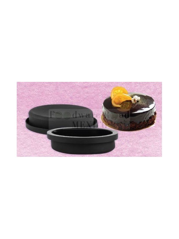 Molde De Silicón Para Pastel Black Redondo Ladeado Ø18.5X4 Cm
