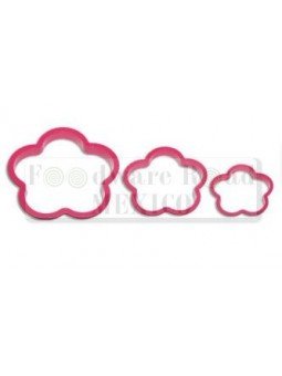 Cortador  De Galleta Flores Juego 3 Pz