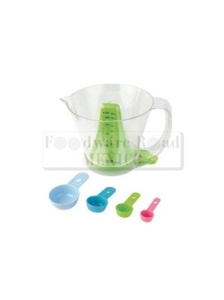 Taza Medidora Diseño Para Leer Desde Cualquier Angulo 6 Pz