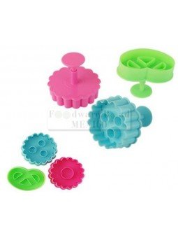 CORTADOR GALLETA EYECTOR PRETZEL FLOR 3PZ