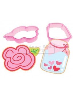 CORTADOR GALLETA ROSA CONTENEDOR 2PZ