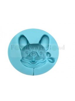 Molde De Silicón Fondant Cara Perro Chihuahua Ø7.5X2.2Cm