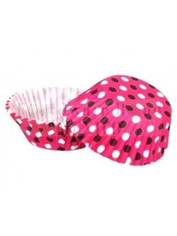 Capacillo Standard Rosa Dots Blanco Negro 100 Pz