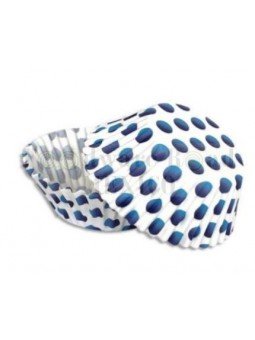Capacillo Standard Blanco Dots Tonos Azul 100 Pz