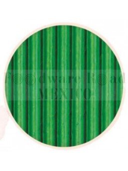 Popote Papel Decorado Verde Metalico 12Pz