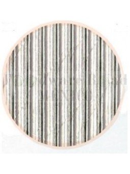 Popote Papel Decorado Plateado 12Pz