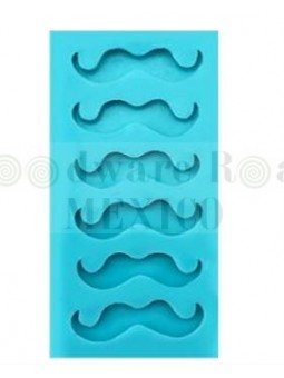 Molde De Silicón Fondant Bigotes 5X11cm