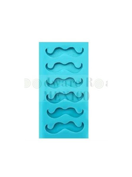 Molde De Silicón Fondant Bigotes 5X11cm
