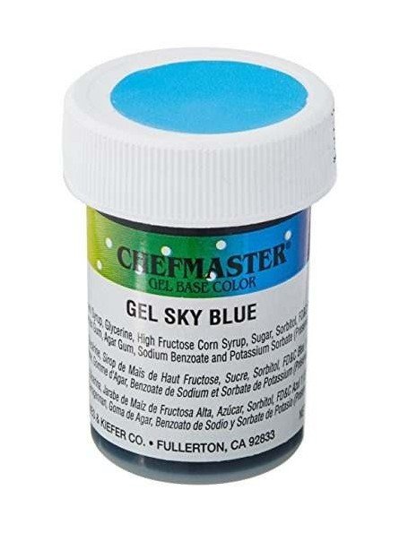 Color Gel Chefmaster en Gel Azul Cielo Para Alimentos 1 onza