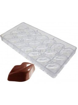 Molde Chocolate Labios 21 Cavidades Plástico Compacto