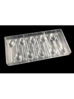 Molde Chocolate Cucharas 10 Cavidades Plástico Compacto