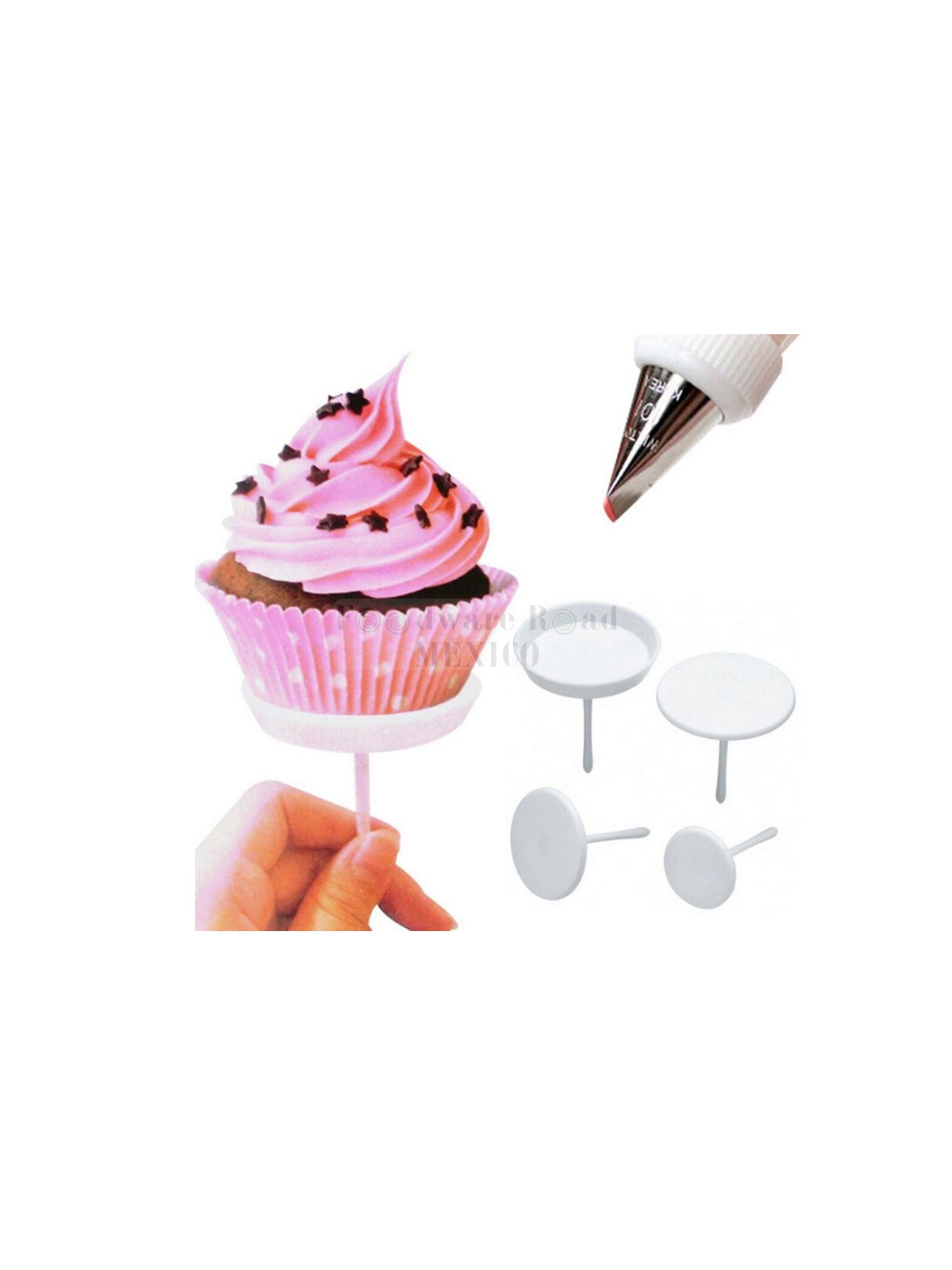 Juego De 4 Clavos Para Flores o Cupcakes Plástico