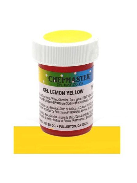 Colorante En Gel Amarillo Limón Para Alimentos 1 Oz. (28.35G) Chefmaster