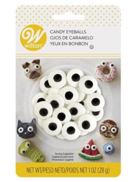 Ojos Grandes de Caramelo Wilton Para Decorar Pastelitos, Cupcakes o Galletas 28 grms