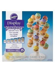 Exhibidor De 25 Cupcakes Wilton Transparente De 6 Pisos Con Centro Rellenable