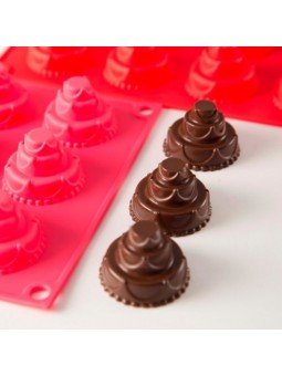 Molde Silicón Pastelitos Mini 15 Cavidades Ø4cm