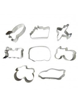 Cortadores De Galleta Transportes 8 Pzs Acero Inox.