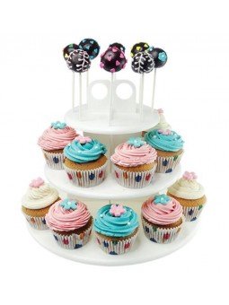 Exhibidor De Paletas Y Cupcakes 3 Niveles Plástico