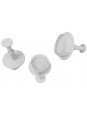 Cortador Fondant Conchas De Mar Eyector 4, 3 y 2.5cm 3 Pzs