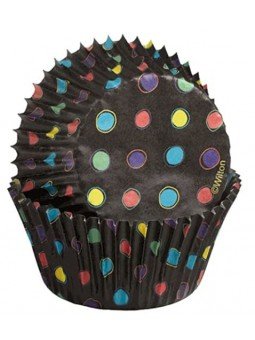 Capacillos Negro ColorCup Wilton Neón 36 pzs Tamaño Standard Ø Base: 5.5cm